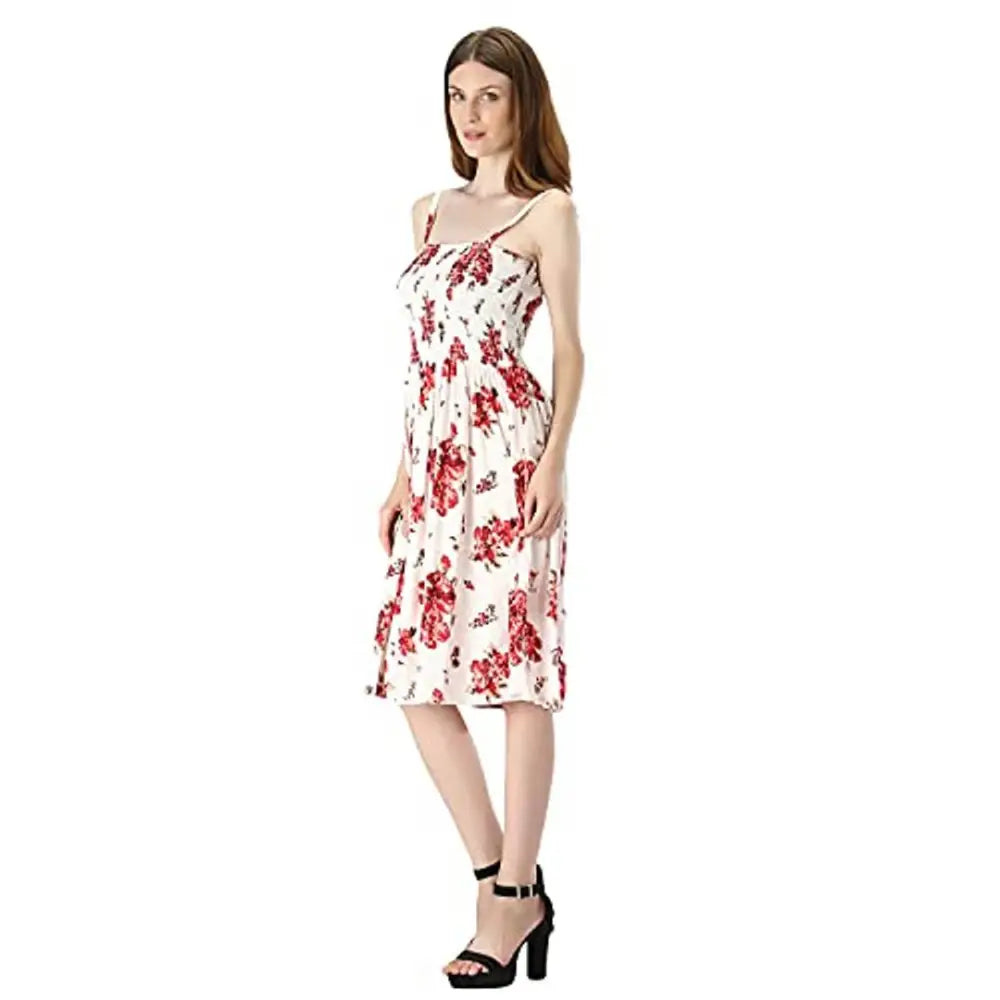 FABRISA CREATION Women's Printed Dress A-Line Day Work