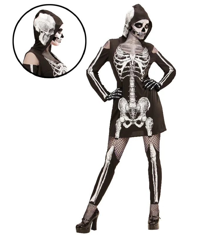 Skeleton Hooded Dress Costume Adult Tunics Stylish modern