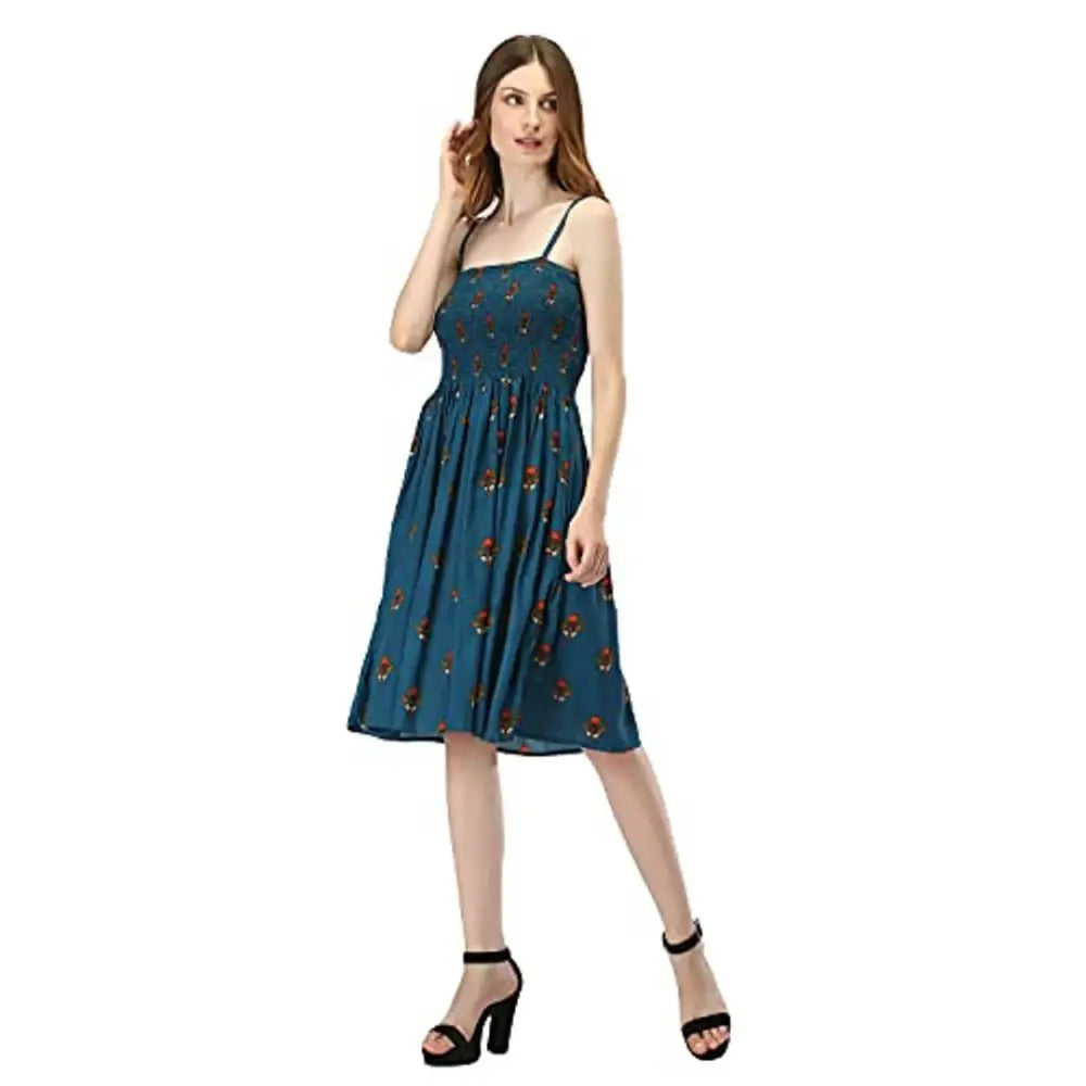 FABRISA CREATION Women's Printed Dress Shift Classic Vintage