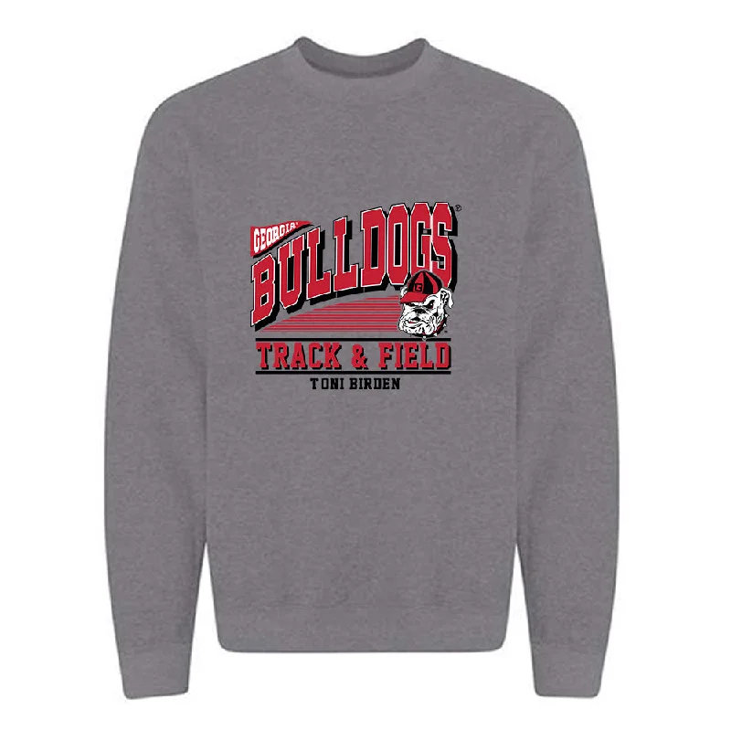 Georgia - NCAA Women's Track & Field : T'oni Birden - Classic Fashion Shersey Crewneck Sweatshirt Hoodie with Set-In Sleeves Structured Classic