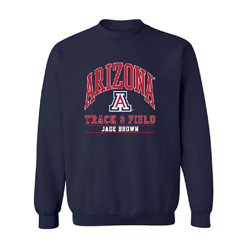 Arizona - NCAA Women's Track & Field : Jade Brown - Classic Fashion Shersey Crewneck Sweatshirt Hoodie with Elastic Waist Stretchable Comfortable