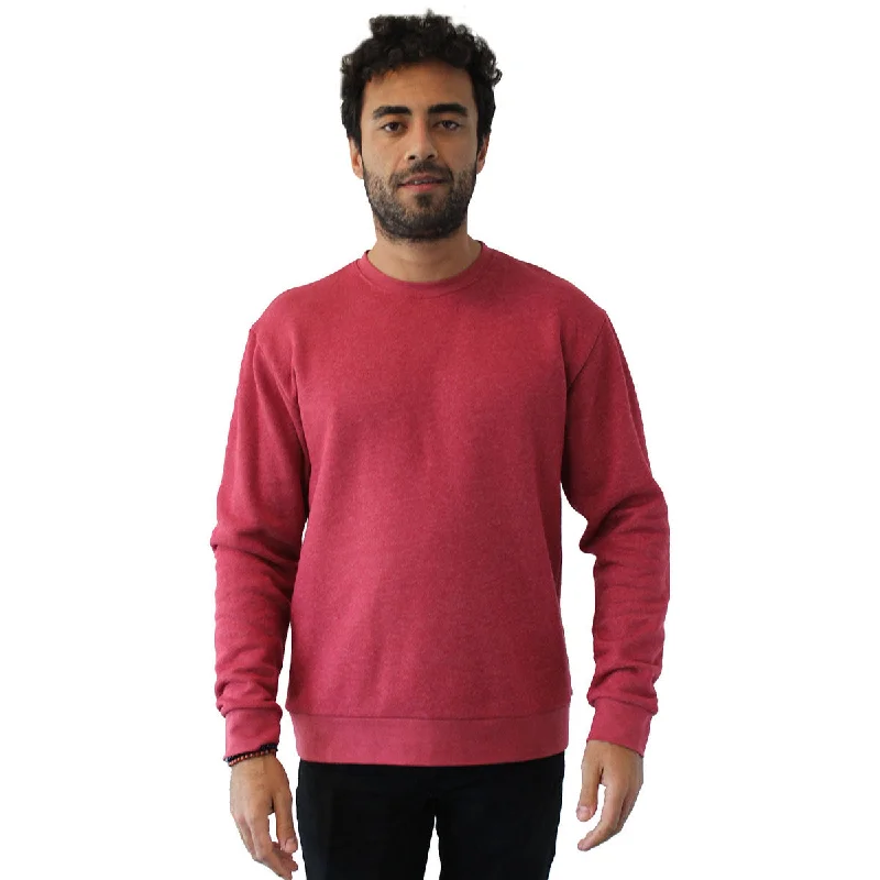 Next Level Unisex Heather Cardinal Pullover PCH Crewneck Sweatshirt Blouson Sleeve Pullover