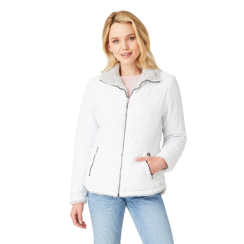 Free Country Women’s FreeCycle Cloud Lite II Reversible Jacket Welt Pockets Slit Pockets Flap Pockets