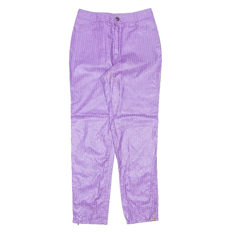 MAD JEANS Striped Purple Trousers W26 L28 Trousers luxurious premium