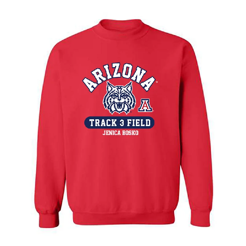 Arizona - NCAA Women's Track & Field : Jenica Bosko - Classic Fashion Shersey Crewneck Sweatshirt Hoodie with Bell Sleeves Flared Feminine