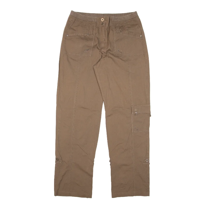 CHICO'S Cargo Y2K Trousers Brown Relaxed Straight Womens W30 L31 Trousers Corduroy Warm