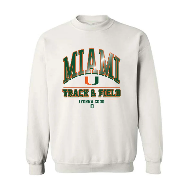 Miami - NCAA Women's Track & Field : Iyonna Codd - Classic Fashion Shersey Crewneck Sweatshirt Hoodie Sweatshirt Pullover