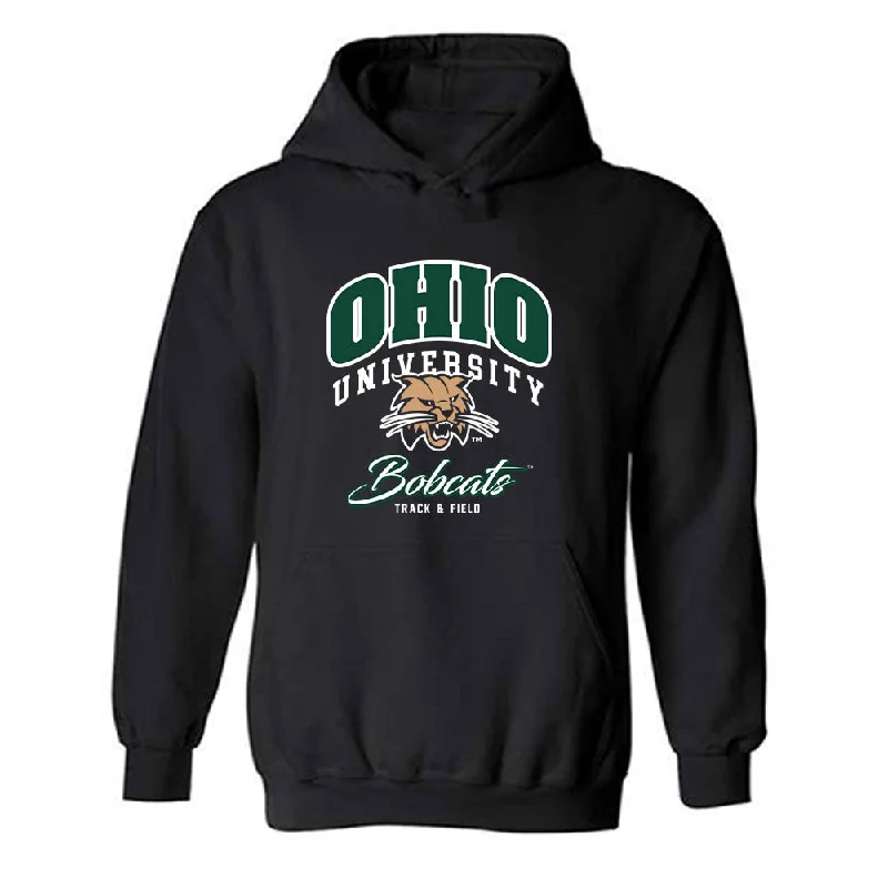 Ohio - NCAA Women's Track & Field : Larissa Manciaz - Generic Shersey Hooded Sweatshirt Hoodie with Full-Zip Functional Layering