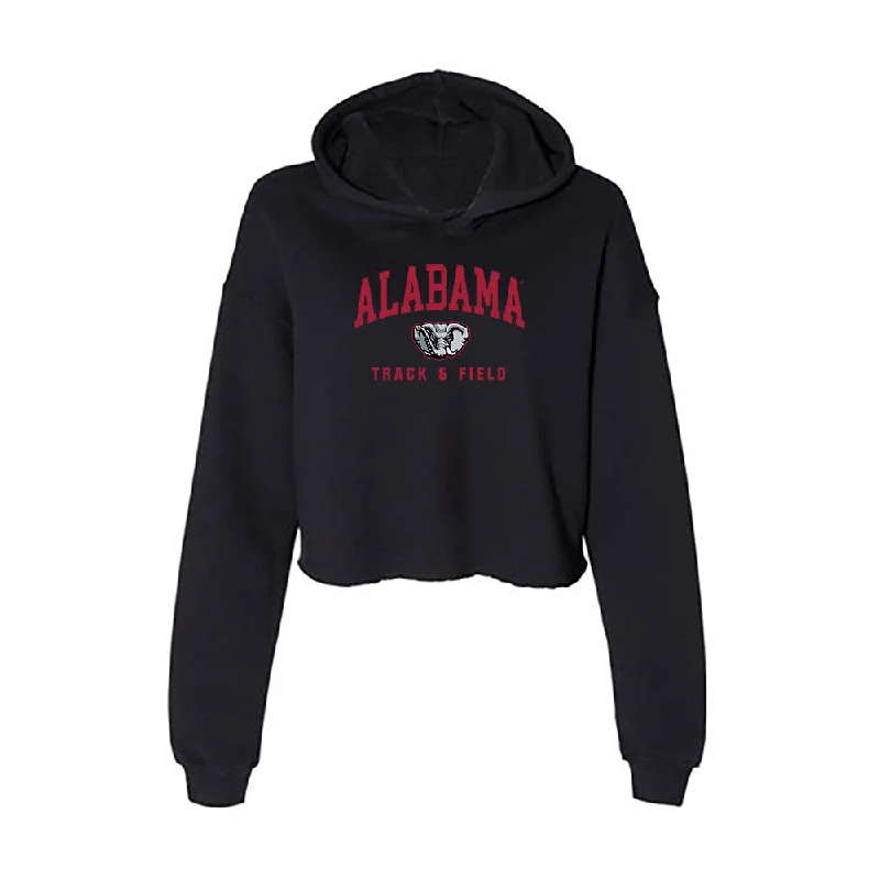 Alabama - NCAA Women's Track & Field : Miracle Ailes - Women's Crop Fleece Hoodie Hoodie with Pocket Utility Practical