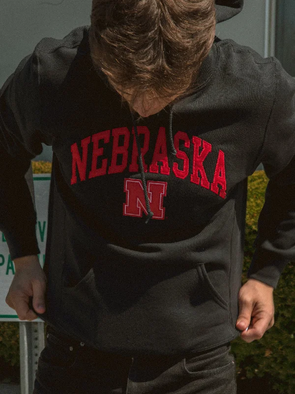 NCAA NEBRASKA PULLOVER HOODIE Chenille Soft Sweater