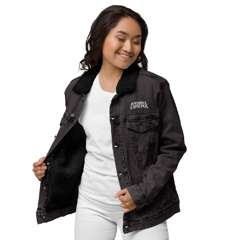 Anthill Cinema Record Breaking Womens Denim Sherpa Jacket Anorak Shell Jacket Lightweight Jacket