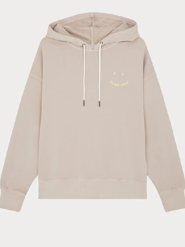 Paul Smith Happy Hoodie In Pale Peachy/beige W2R-226VE-M21169.21 Hoodie with Cuffed Sleeves Snug Secure