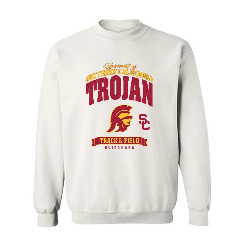 USC - NCAA Women's Track & Field : Rachael Uvieghara - Classic Fashion Shersey Crewneck Sweatshirt Hoodie with Back Slit Movement Comfort