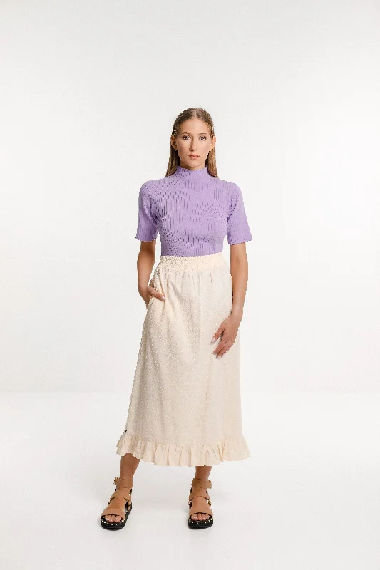 Belle Skirt - Sale - French Vanilla chiffon skirt airy