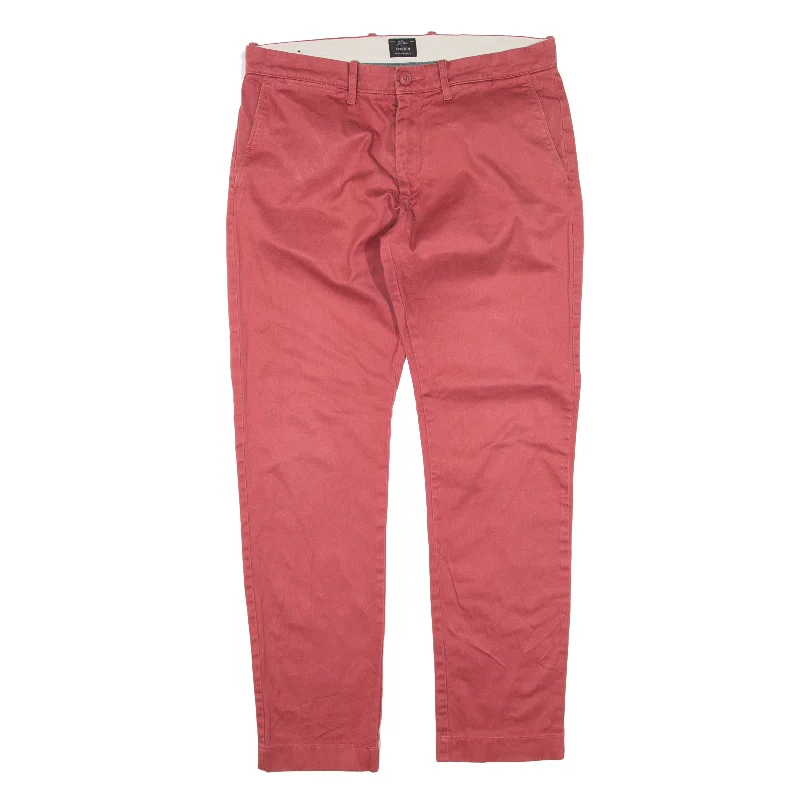 J.CREW Chino Trousers Pink Slim Tapered Womens W32 L30 Trousers fashionable trendy