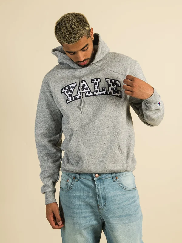 CHAMPION YALE ALL OVER PRINT PULLOVER HOODIE Gathered Sleeve Pullover