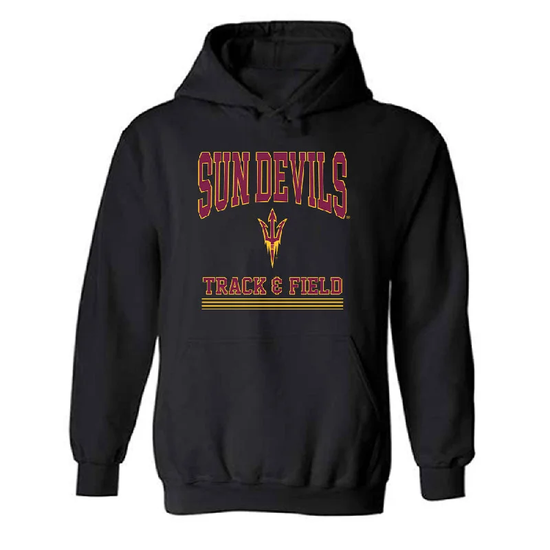 Arizona State - NCAA Women's Track & Field : Harlie Medrano - Classic Fashion Shersey Hooded Sweatshirt Hoodie with Emblem Brand Identity