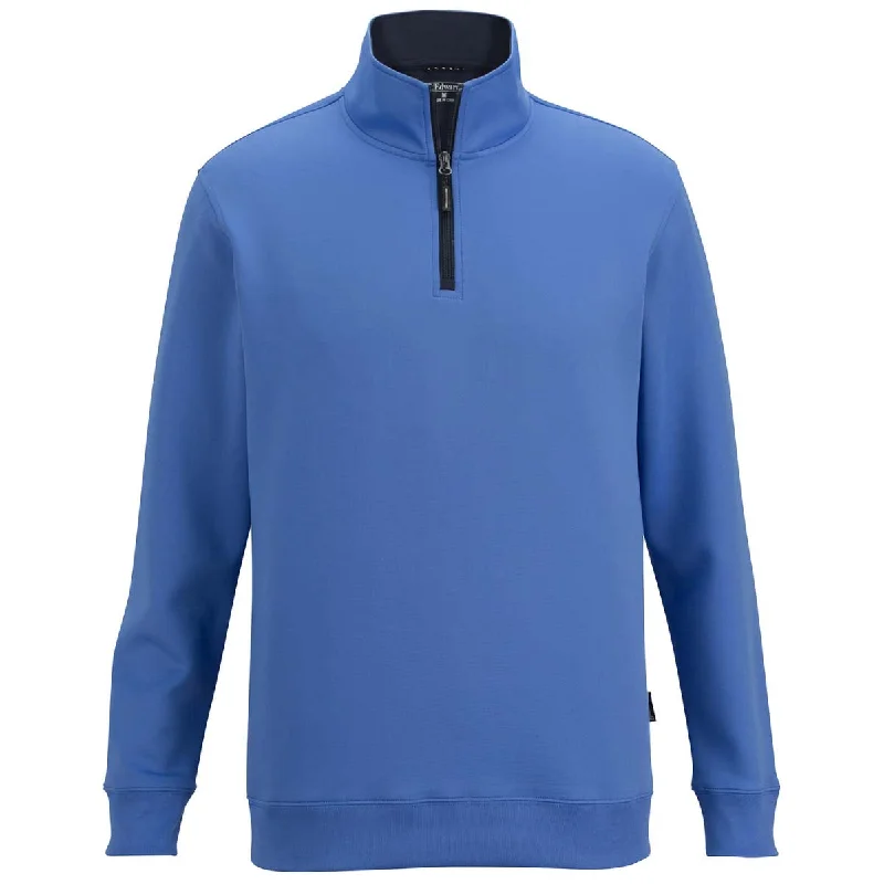 Edwards Unisex French Blue/Navy Performance Pullover Quarter Zip Besom Neck Pullover