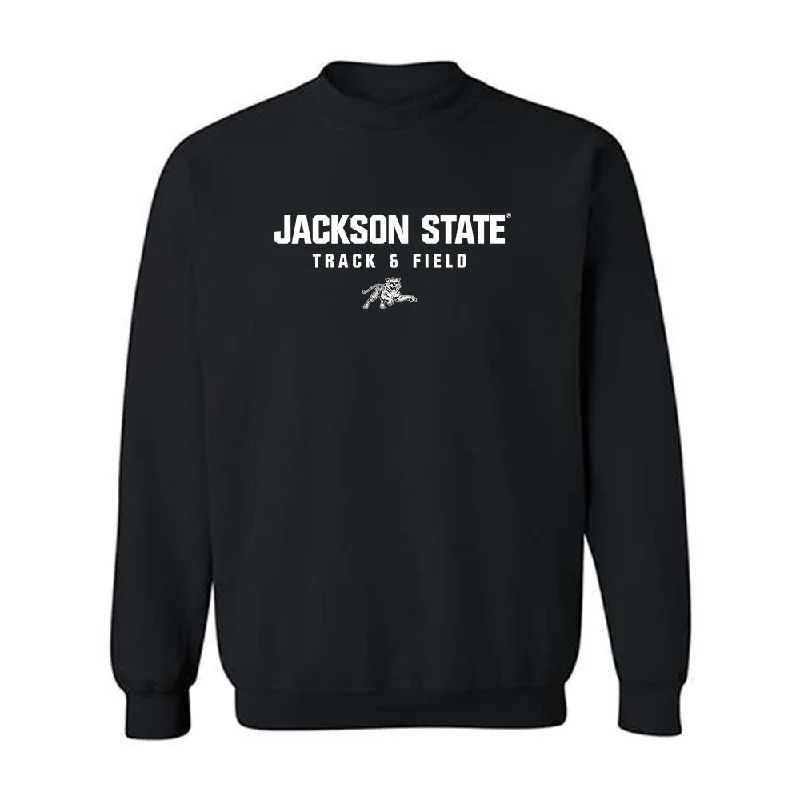 Jackson State - NCAA Women's Track & Field : Callie Calicut - Crewneck Sweatshirt Hoodie with Hem Lace Feminine Delicate