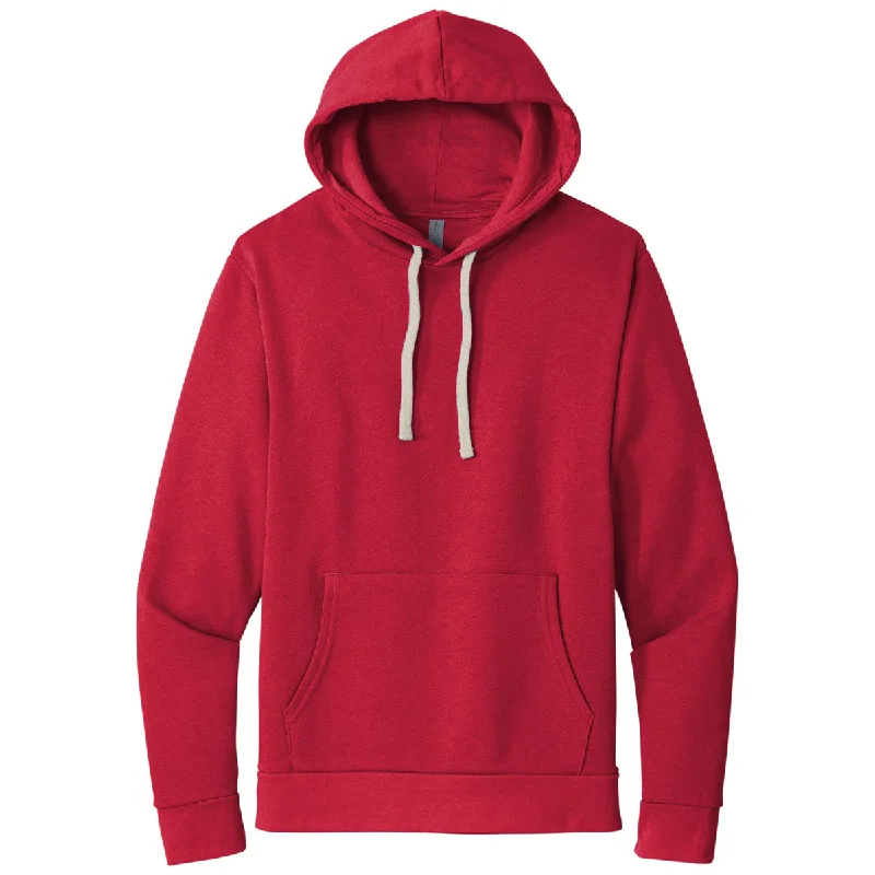 Next Level Unisex Red Beach Fleece Pullover Hoodie Gathered Sleeve Pullover