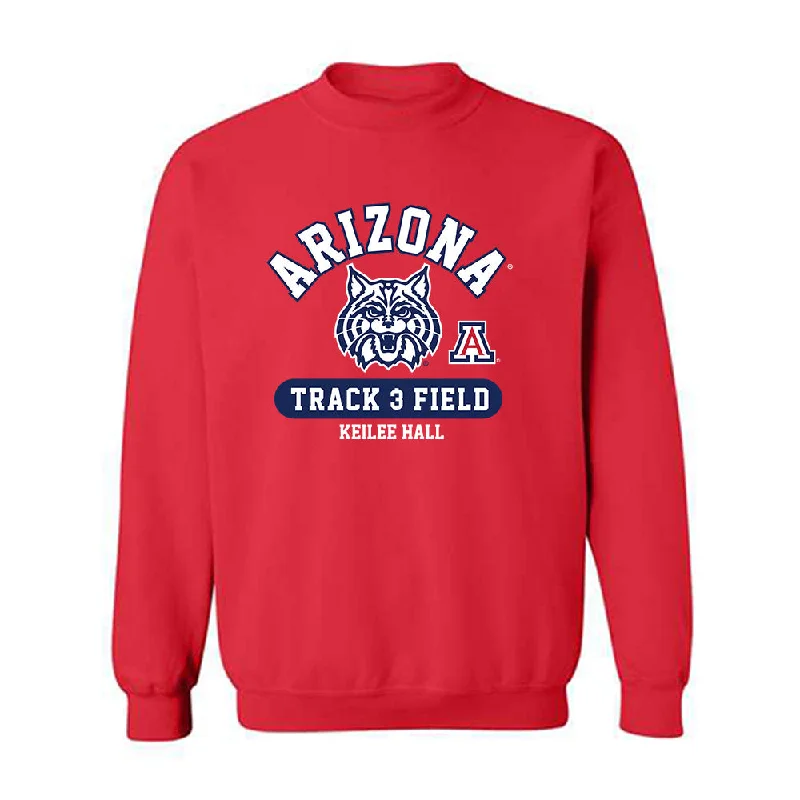 Arizona - NCAA Women's Track & Field : Keilee Hall - Classic Fashion Shersey Crewneck Sweatshirt Hoodie with V-Neck Classic Versatile