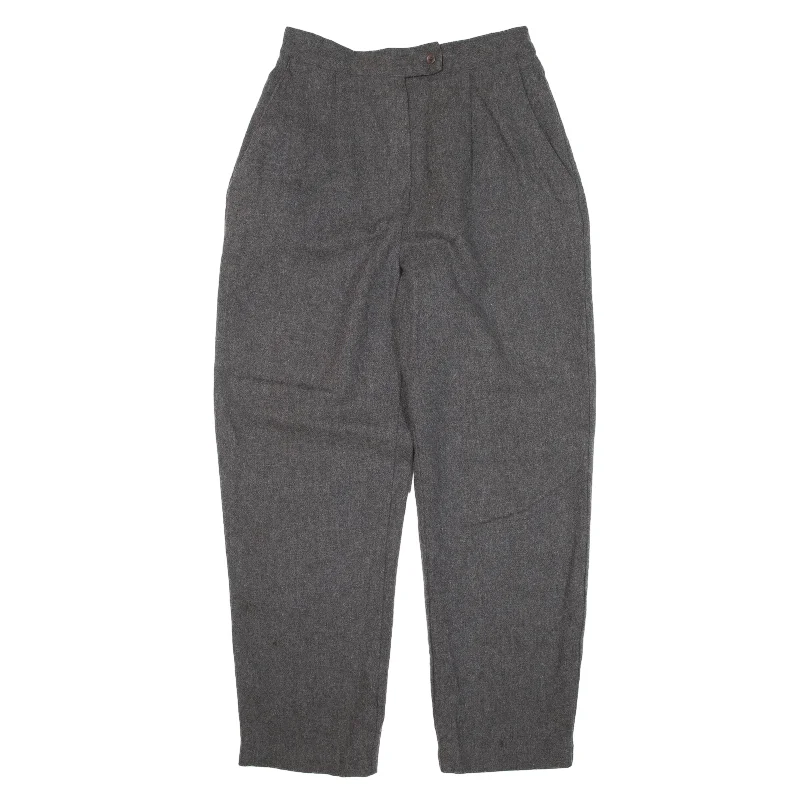 WILLOW RIDGE Trousers Grey Regular Tapered Womens W26 L27 Cropped Trousers Casual Linen