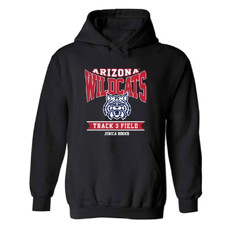 Arizona - NCAA Women's Track & Field : Jenica Bosko - Classic Fashion Shersey Hooded Sweatshirt Hoodie with Turtle Neck Cozy Winter