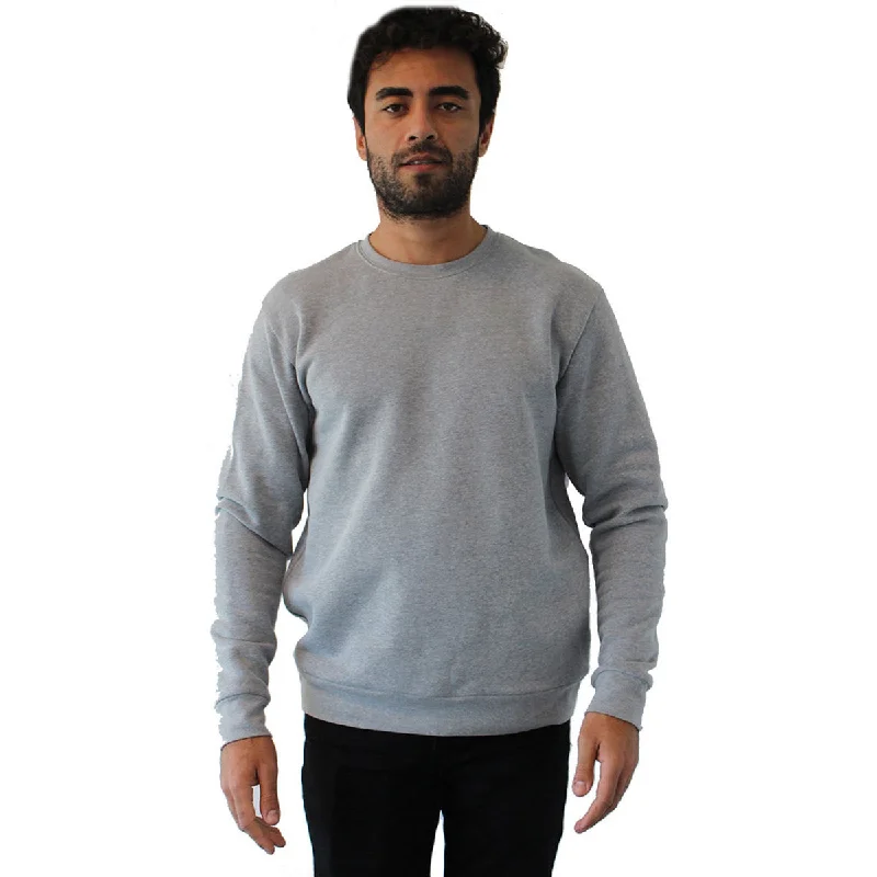 Next Level Unisex Heather Grey Pullover PCH Crewneck Sweatshirt Bishop Sleeve Elegant