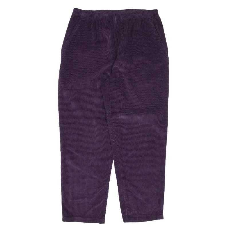 NORTHERN REFLECTIONS Corduroy Trousers Purple Loose Tapered Womens W30 L27 Trousers Office Stylish