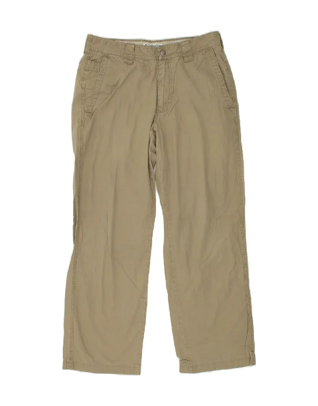 COLUMBIA Womens Straight Chino Trousers W32 L29 Beige Trousers Leisure Comfortable