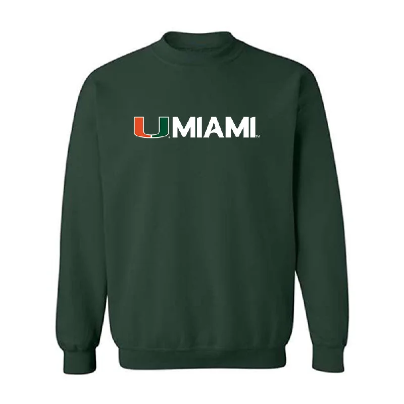 Miami - NCAA Women's Track & Field : Iyonna Codd - Classic Shersey Crewneck Sweatshirt Hoodie with Hem Detail Decorative Unique