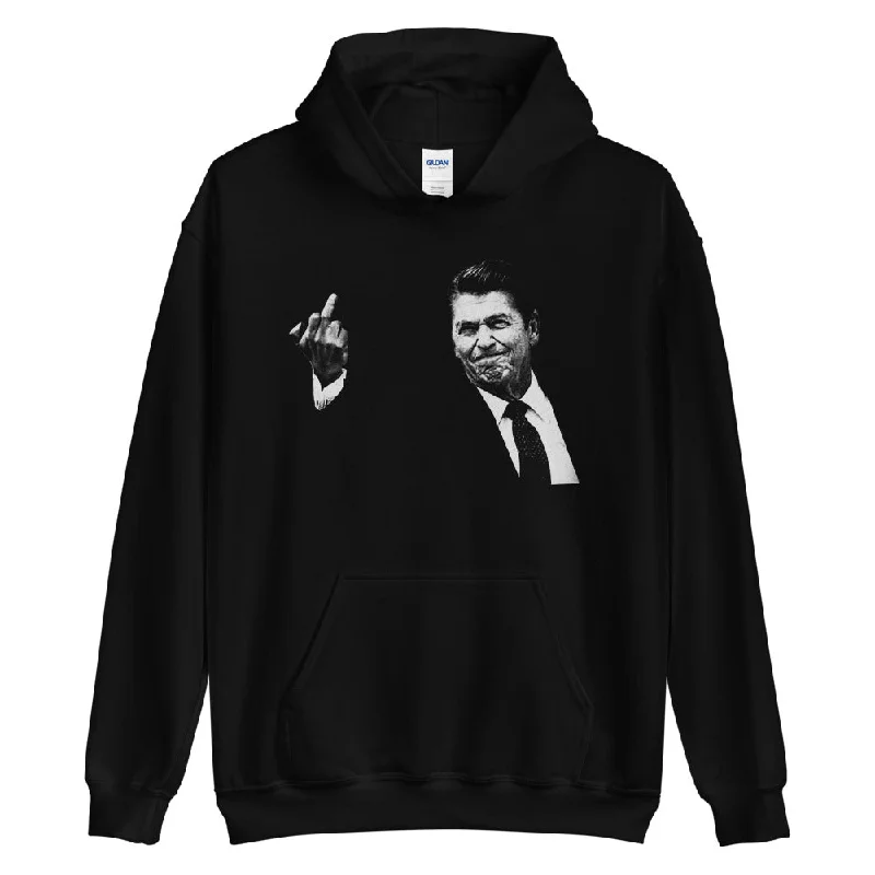 Gipper Flipping the Bird Unisex Hoodie Hoodie with Print Artistic Unique