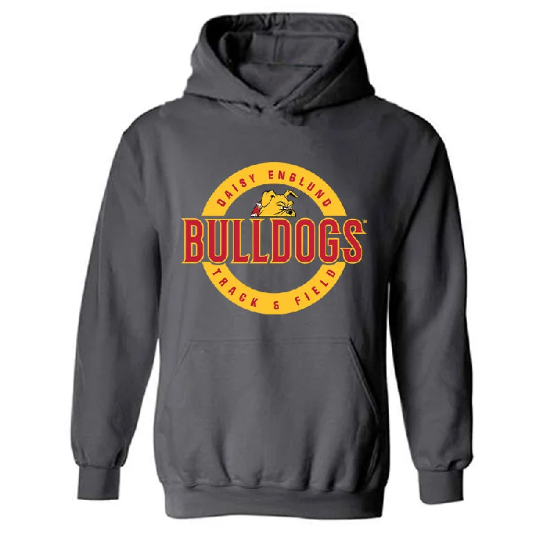 Ferris State - NCAA Women's Track & Field : Daisy Englund - Classic Fashion Shersey Hooded Sweatshirt Hoodie with Half-Zip Sporty Casual