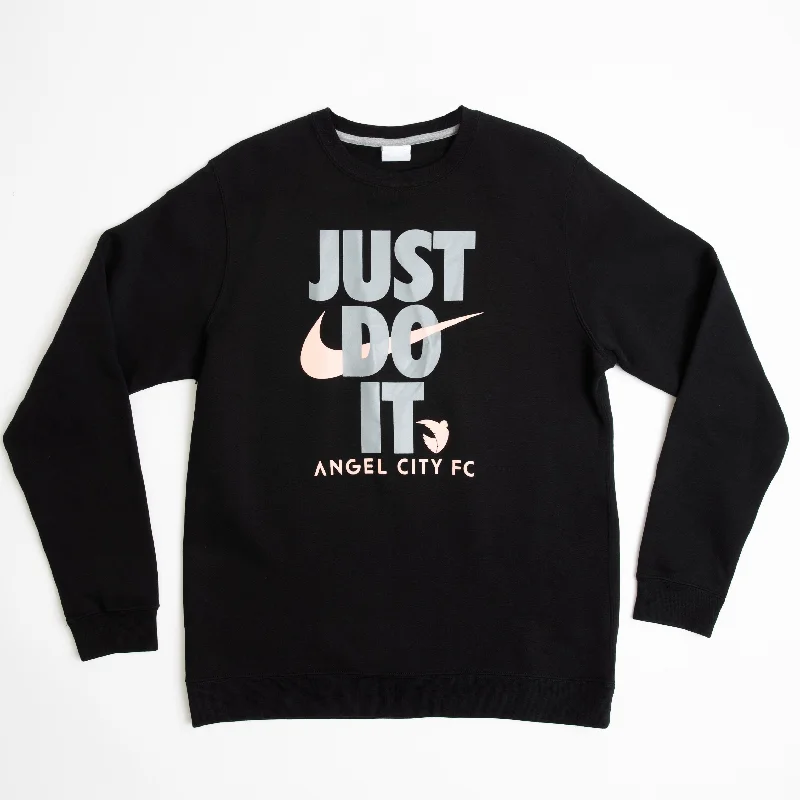 Angel City FC Nike Unisex Black Club Fleece Crew Pullover Soft Wool Sweater