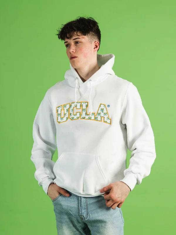 RUSSELL UCLA ALL OVER PRINT PULLOVER HOODIE Cold Shoulder Design