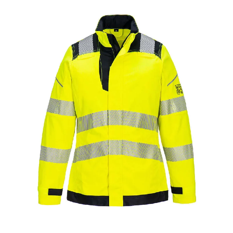 Portwest FR715 PW3 FR Hi-Vis Womens Work Jacket Nylon Fabric Polyester Fabric Spandex Fabric