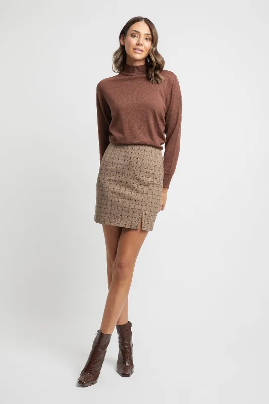 Chelsea Check Mini Skirt corduroy skirt cozy