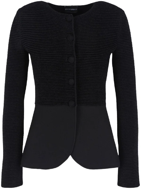 Emporio Armani Women's Jackets Collared Jacket Crew Neck Jacket Turtle Neck Jacket