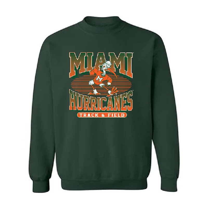 Miami - NCAA Women's Track & Field : Iyonna Codd - Classic Shersey Crewneck Sweatshirt Hoodie with Hem Frayed Vintage Worn