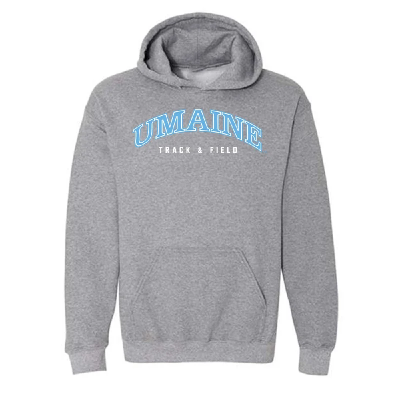 Maine - NCAA Women's Track & Field : Riley Gavigan - Classic Fashion Shersey Hooded Sweatshirt Hoodie with Gradient Ombre Colorful