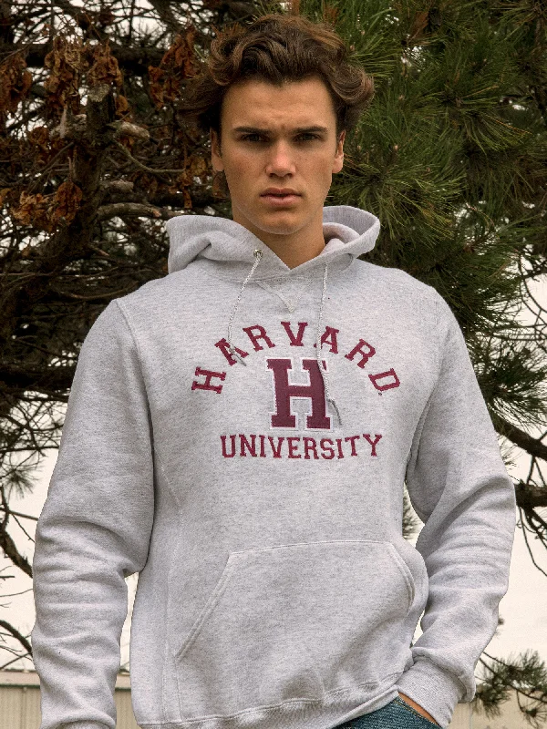 NCAA HARVARD PULLOVER HOODIE Chunky Knit Pullover