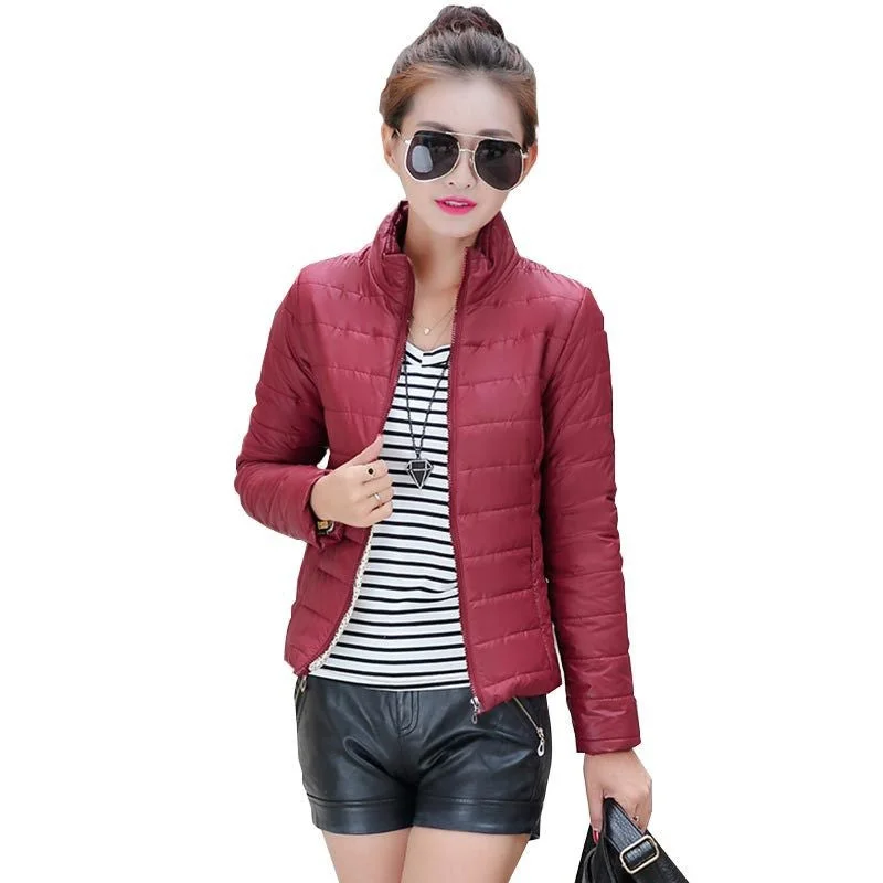 NEW brand new women's sport jacket to keep warm in winter padded silk, ladies fashion casual Slim padded winter jacket Fleece Jacket Down Jacket Parka