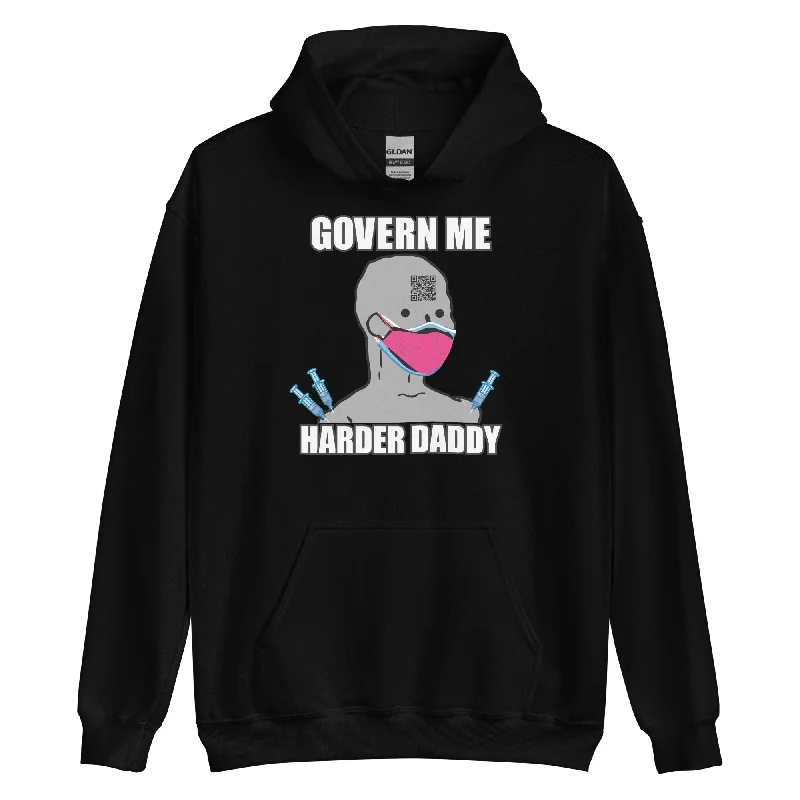 Govern Me Harder Daddy Unisex Hoodie Hoodie with Stripes Bold Sporty