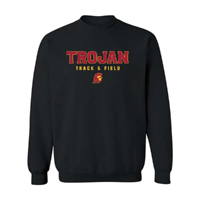 USC - NCAA Women's Track & Field : Rachael Uvieghara - Crewneck Sweatshirt Hoodie with Slit Hem Functional Movement