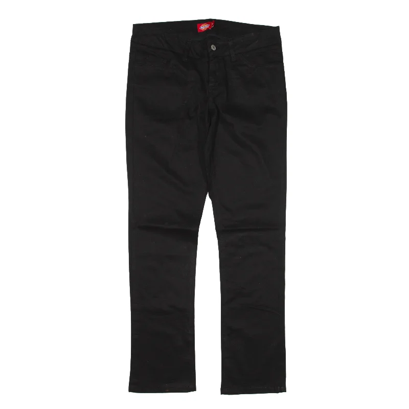 DICKIES Workwear Trousers Black Slim Straight Womens W30 L29 Trousers stylish modern