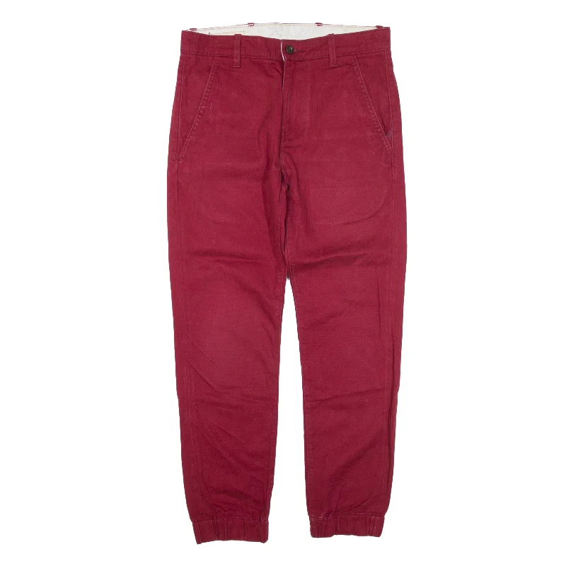 LEVI'S Trousers Maroon Regular Tapered Womens W28 L26 Trousers cozy comfortable