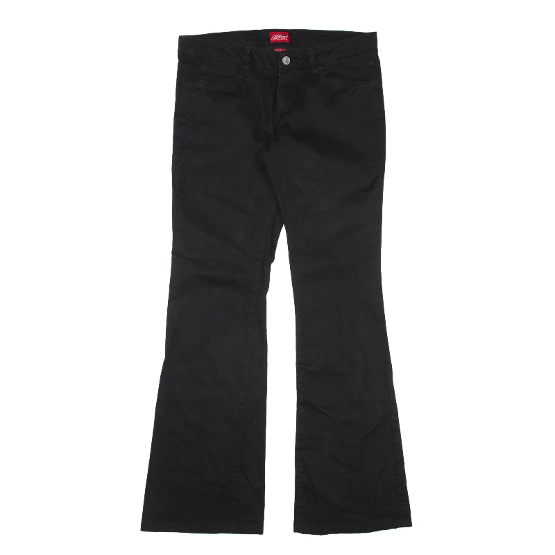 DICKIES Workwear Trousers Black Slim Flared Womens W30 L31 Trousers Modern Contemporary