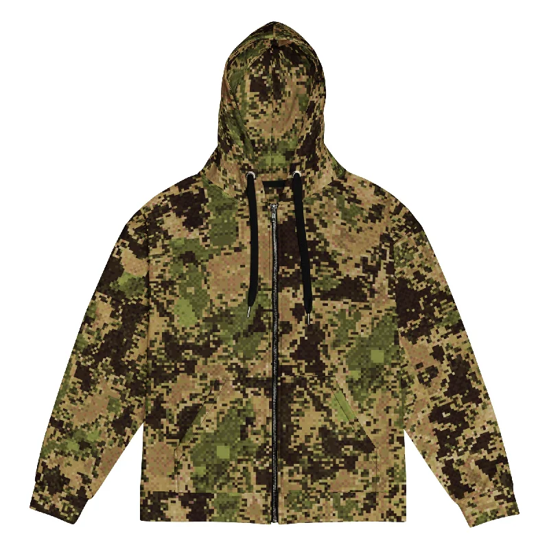 LMR 24 Digital Camo Zip Hoodie Hoodie with Strings Custom Fit Adjustable