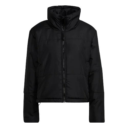 ADIDAS BSC INSULATED JACKET - WOMEN - BLACK Stand-Up Collar Roll-Neck Collar Turtle Neck