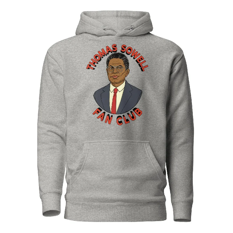 Thomas Sowell Fan Club Unisex Hoodie Hoodie with Back Slit Movement Comfort